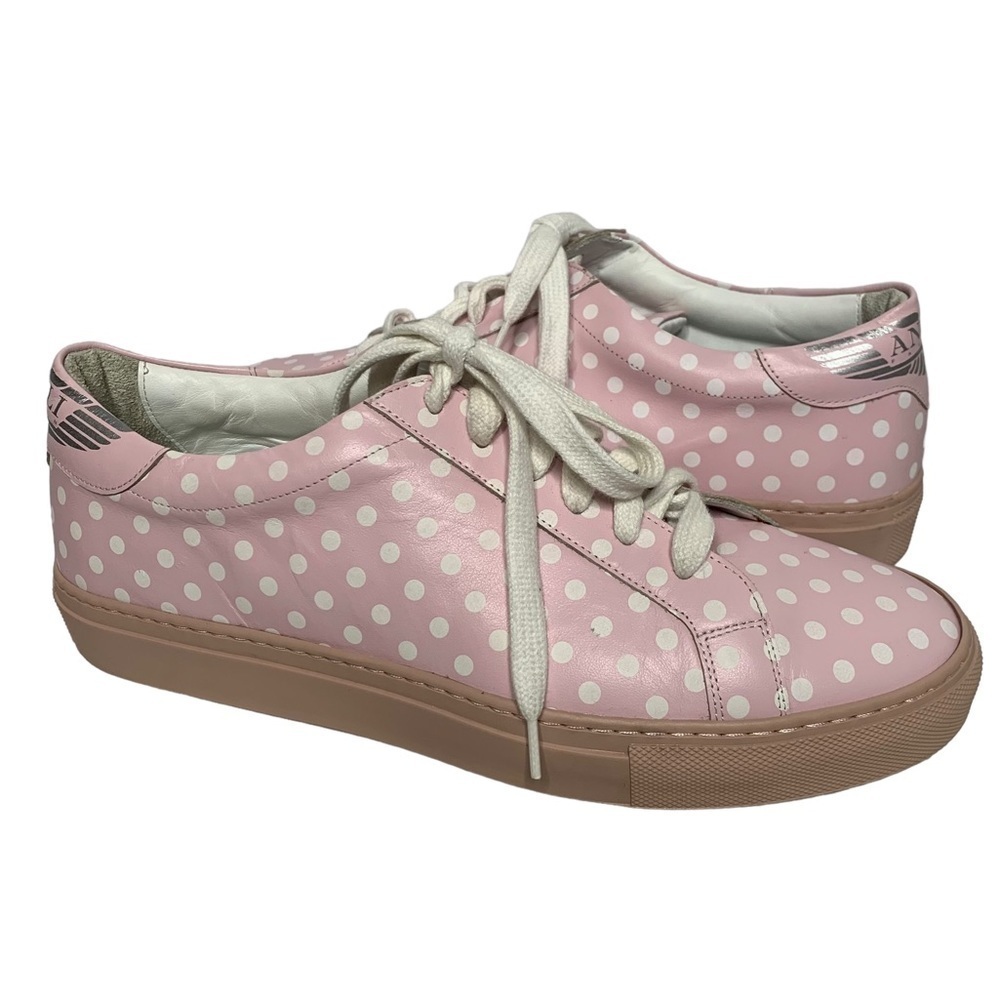 Angeli Fashion Pink And White Polka Dot Sneakers